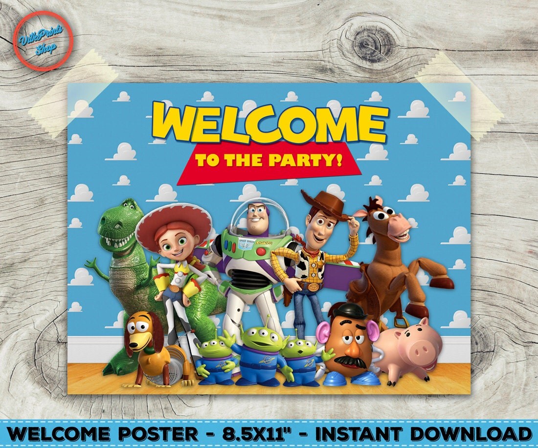 Toy Story Welcome Poster Toy Story Printable Poster Toy