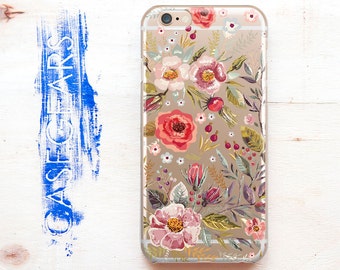 iPhone Case Floral Flower iPhone 6 Case Floral iPhone 6s Case Floral Phone Case Floral Flower Galaxy S6 S7 Edge Case Floral CGCP0069