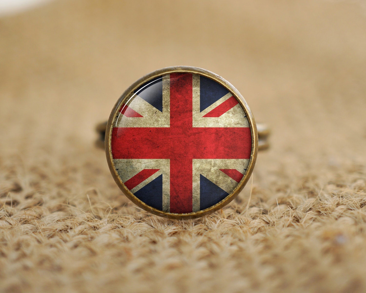 Rustic England Flag Ring English Flag Ring London Uk Flag