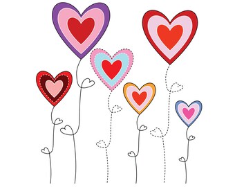 80% OFF SALE Valentine Hearts Clipart Digital Clipart Digital Images (cl2)