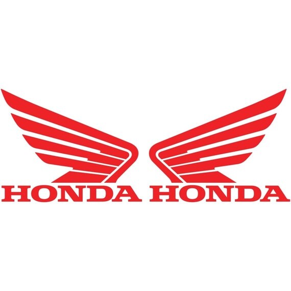 2 L/R Honda wing Logo Vinyl Decal Car Truck Window Sticker