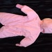 1980s, "Winnie the Pooh, Walt Disney Productions" Brand, Pink, Fleece-lined Snowsuit, Size Medium