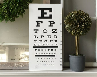 Items similar to Eye Exam Chart - Happy Birthday to You - 11x14 ...