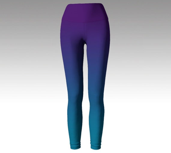 Women's yoga pants Purple and Teal Yoga pants