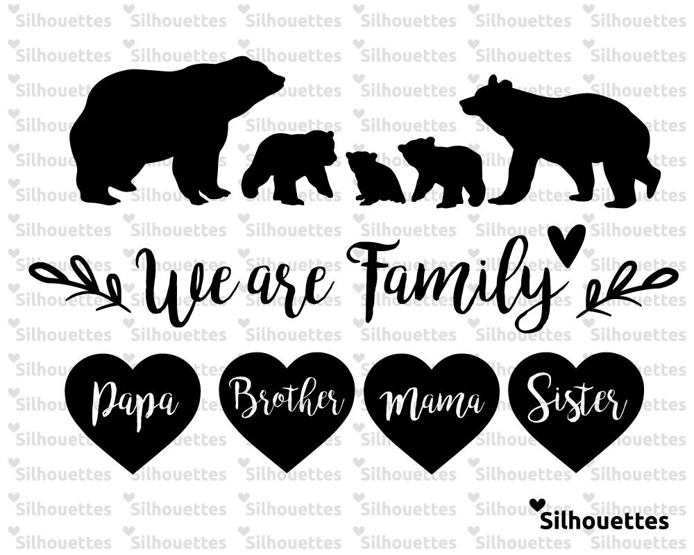 Free Free 252 Svg Bear Family Silhouette SVG PNG EPS DXF File