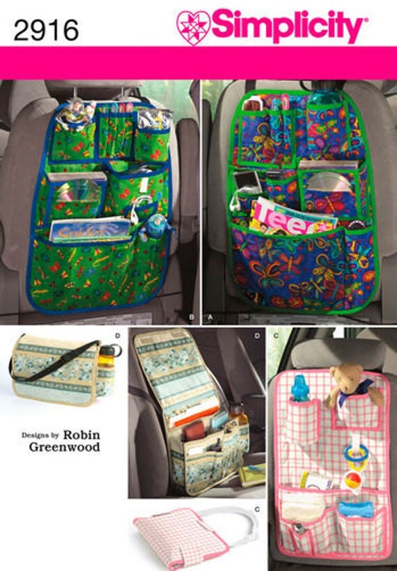 Sewing Pattern for Car Organizers Behind Car Seat Organizers