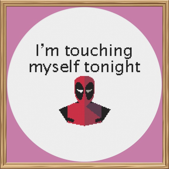 Web details file size: Deadpool cross stitch pattern I'm touching by CleverCrossStitch