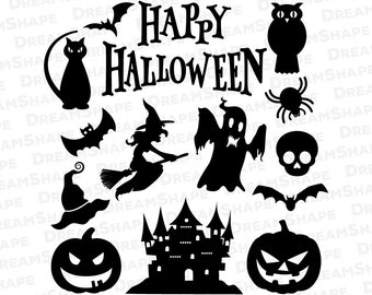 Halloween SVG Files, Happy Halloween SVG Cut Files, Halloween Svg Cutting File for Cricut, Halloween Pumpkin SVG Files Instant Download
