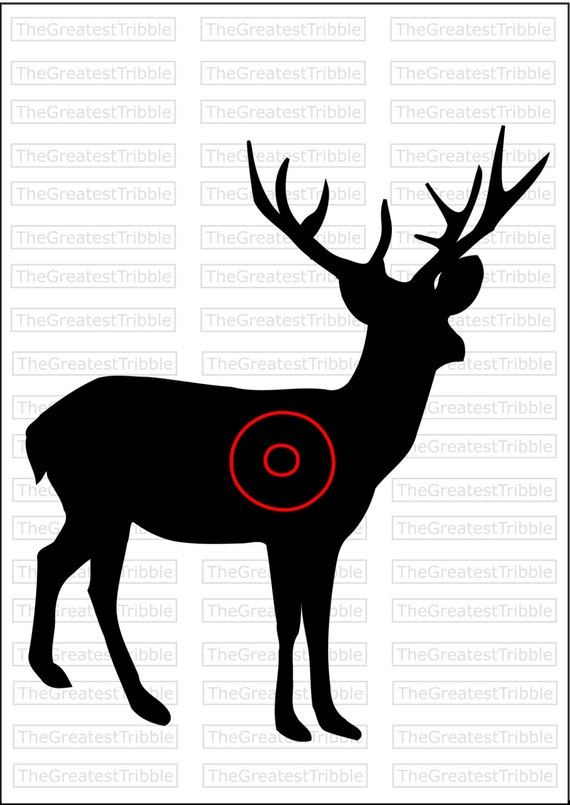 Deer Bulls Eye Hunting Shooting Target SVG Vector Graphic