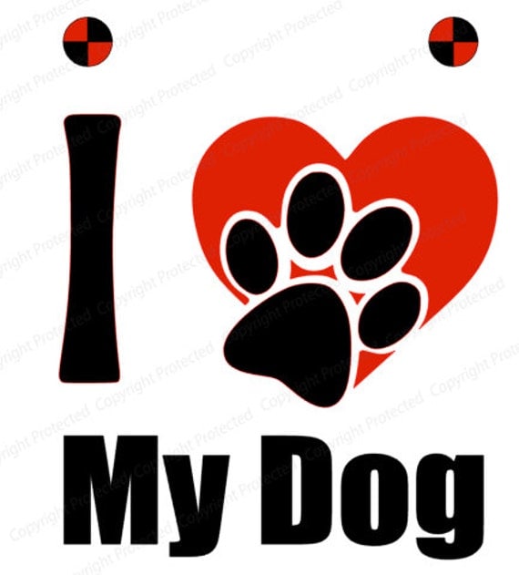 Download I love my dog pet SVG Files for Silhouette Cameo craft