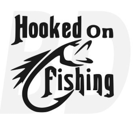 Hooked on Fishing SVG eps dxf cricut air by Boogiesdesigns