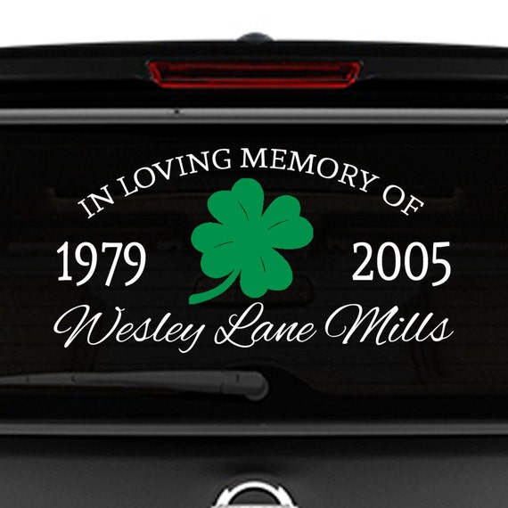 In Memory Decal In Memory of Dad Memorial Car Decal