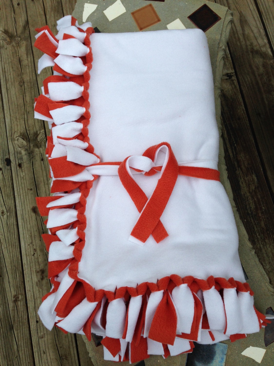 Tie Fleece Blanket Lap Blanket Toddler Blanket Throw