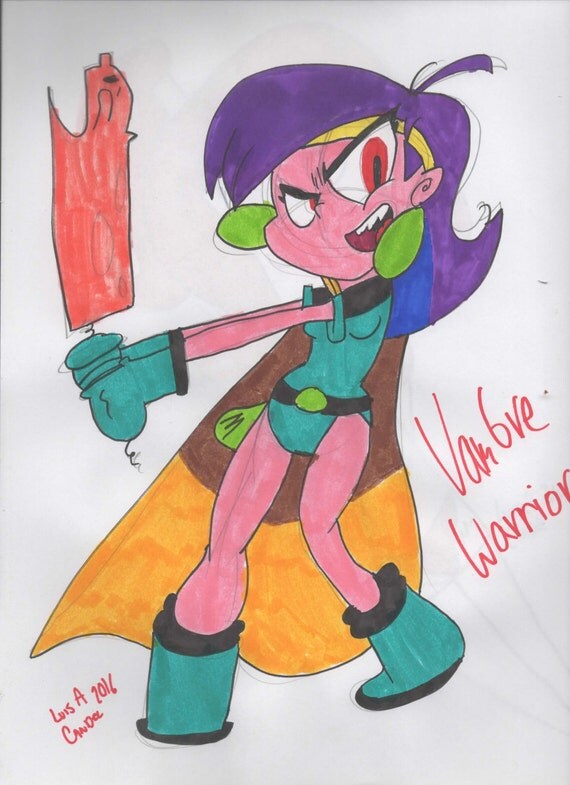 Items similar to Vambre Warrior original marker drawing on Etsy