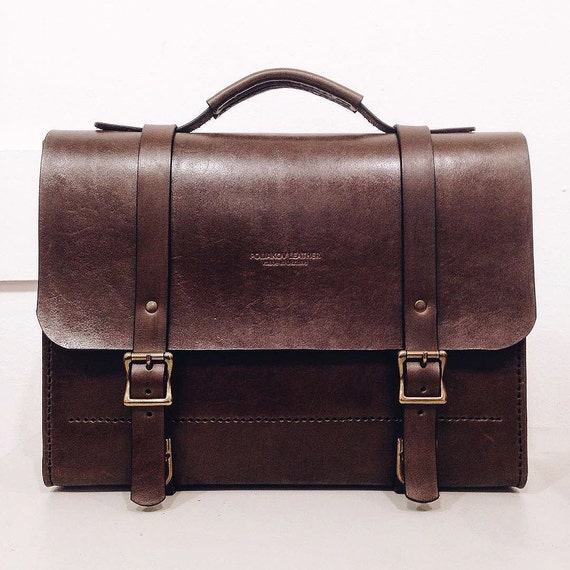 mens hard leather briefcase