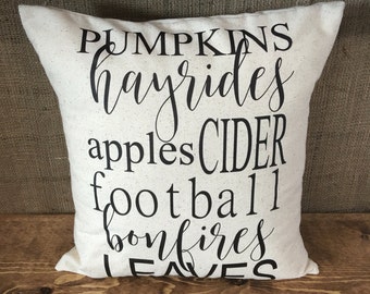Fall Favorites Pillow Cover
