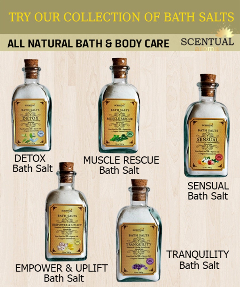 BATH SALT Muscle Relief Bath Salt Relaxing Bath by ScentualAroma