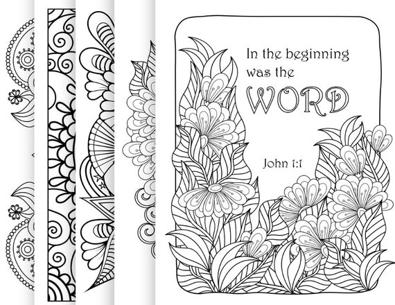 Download 5 Bible Verse Coloring Pages Pack 9 Simple by ...