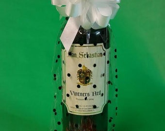 Cellodepot 100 Black dots 6" x 18" wine bottle bags