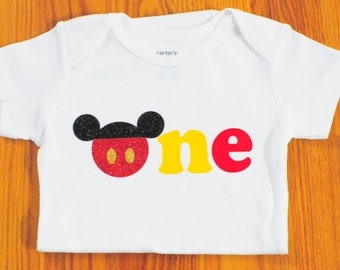 mickey mouse 1st birthday shirt – Etsy