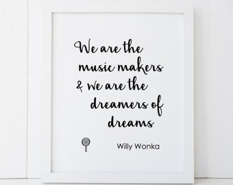 Willy wonka quote | Etsy