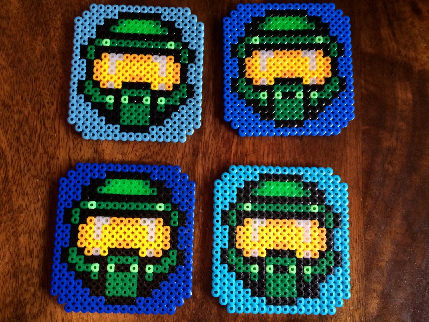 Master Chief Halo Pixel Art Set of 4 Coasters