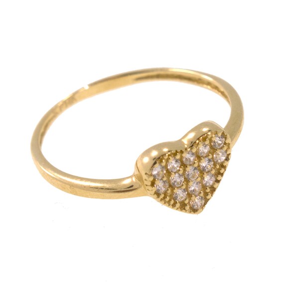 14k Gold ring Heart Gold Ring Heart Ring Simple Gold Ring