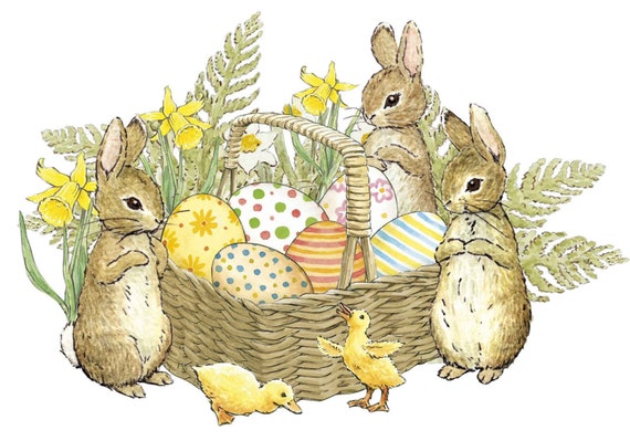 Easter Card / Peter Rabbit Card / Easter Bunnies / Beatrix