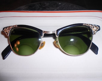 Vintage CatEye Glasses 22k Gold Filled Frames