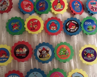 Angry Birds Mini Bubble Wands birthday party favors - set of 15