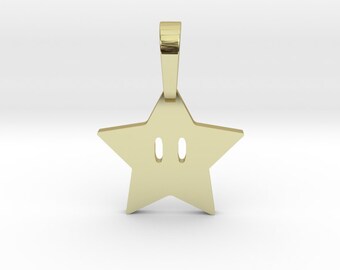Super Mario Star Pendant | 3D Printed Jewelry Charms & Pendants