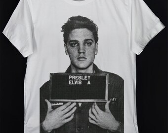 Elvis Aaron Presley Elvis Presley Prison Man The King Rock & Roll White Crew Neck Unisex T-Shirt S-XXL