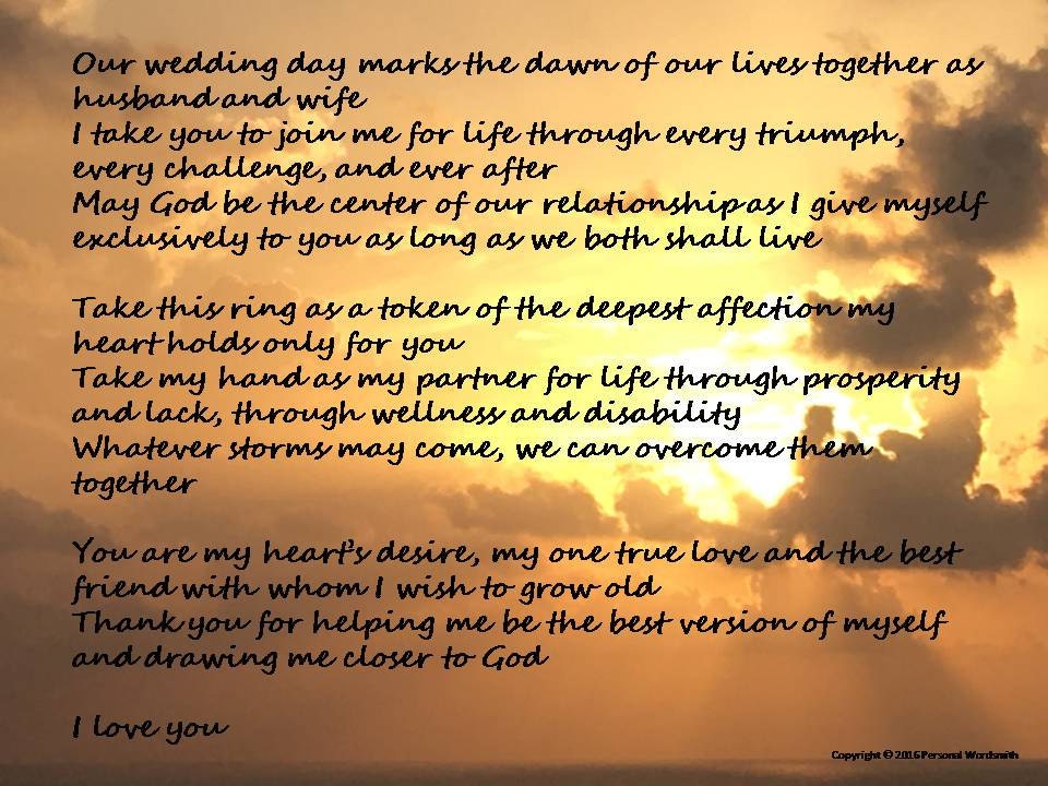 Marriage Poem Digital Print Christian Wedding Vows Download