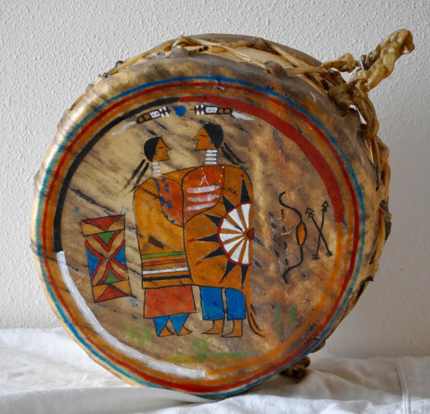 Wedding Blanket/Native American Lakota Buffalo Hide Drum