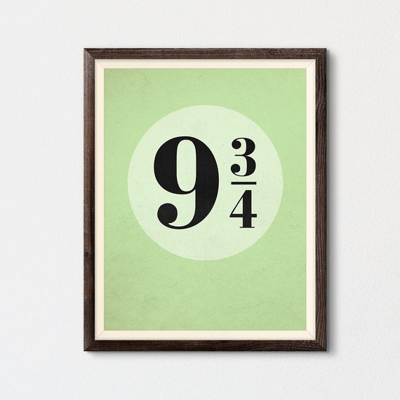 Platform 9 3 4 Sign Printable Harry Potter by VintageArtPrintables