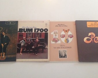 4 Peter, Paul and Mary albums vintage memorabilia