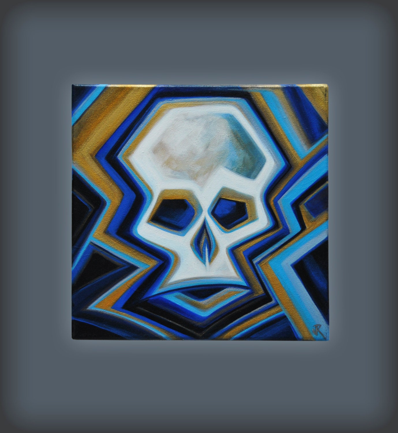 Abstract Skull Painting Acrylic On Stretched Canvas 12   Il Fullxfull.1046037805 D6wb 