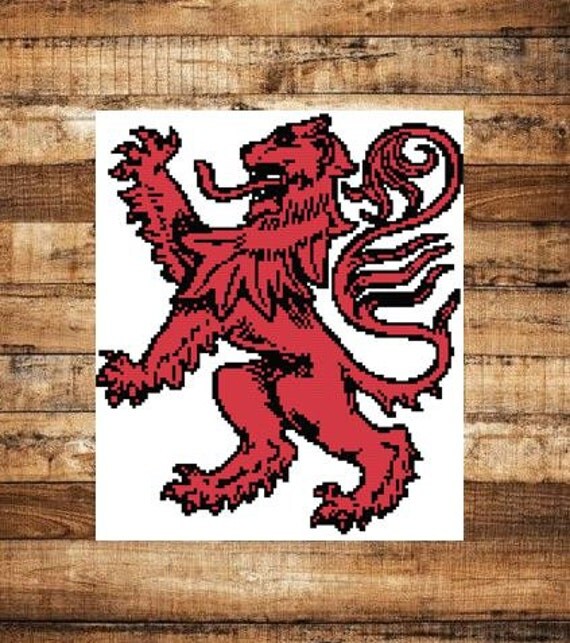 Scottish Lion Rampant Flag Symbol Scotland Design Pattern