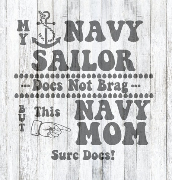 Download SVG File Navy Sailor Navy Mom Brags