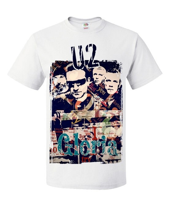 U2 Bono Gloria T-Shirt by RockApparelUK on Etsy