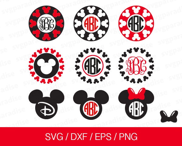 Download Mickey Monogram Frames Svg Disney Monogram Frame Svg Mickey