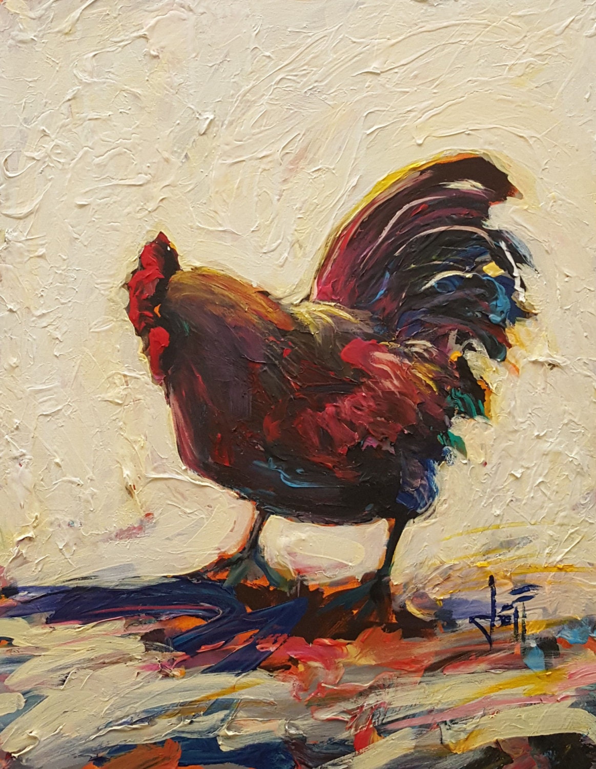 Rooster wall art//Chicken wall art//Rooster print//Chicken