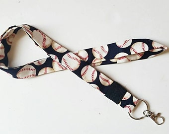 Baseball Lanyard Baseball Keychain ID Badge Holder Name Badge Work ID Holder Baseball Accessories Sports Lanyard Teacher Lanyard For Him
