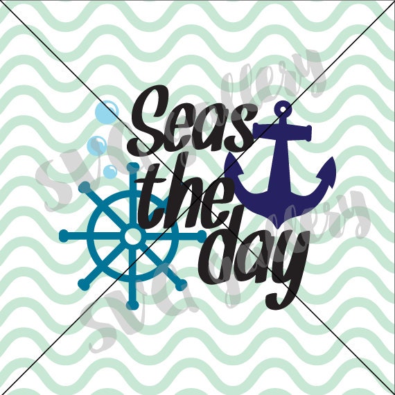 Download Ocean SVG Seas the day SVG Digital cut file quote summer