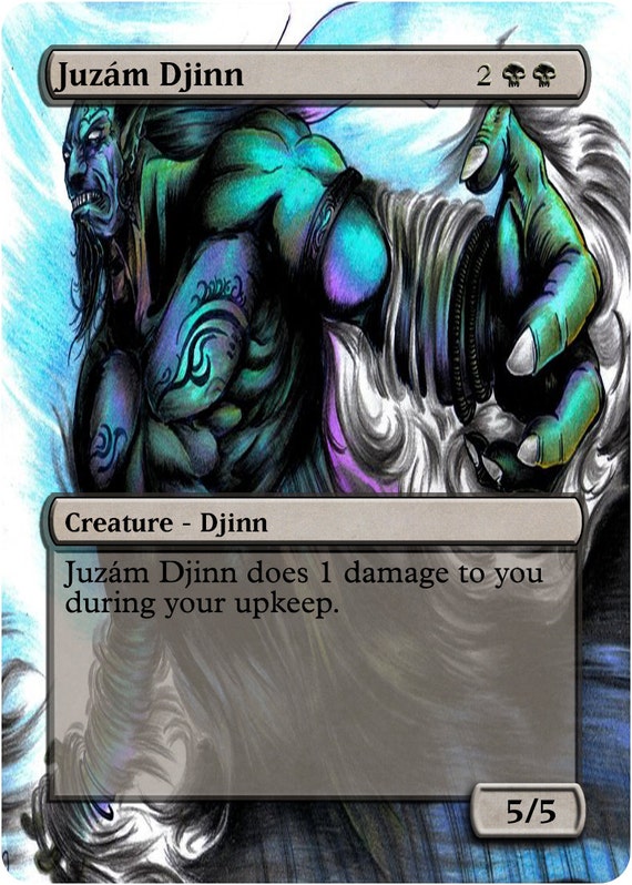 Juzam Djinn Custom Art Foil or Non Foil Card by CustomCardArtShop