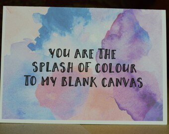 Greeting card - Handmade card, Friendship card, Encouragement Card, Just Because Card, Inspirational Card, Watercolour Card, Note Card