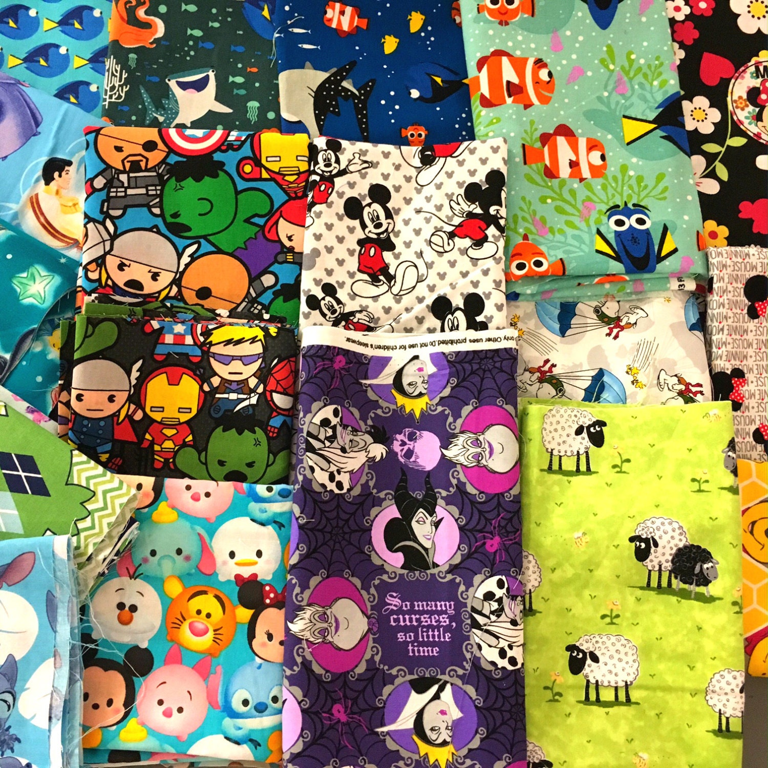 Cartoon Fabric Cartoon Remnant fabric Fabric By The Pound