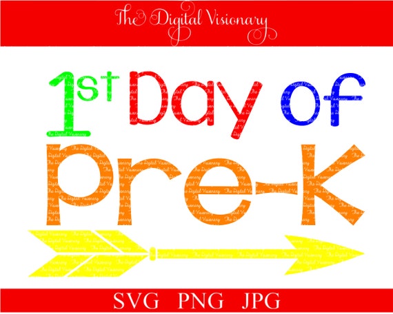 Download Back to School 1st Day of Pre-K Pre-Kinder Pre-Kindergarten