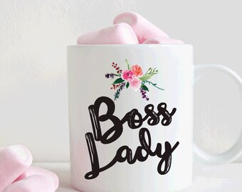Boss Lady mug, Gift for boss, Entrepreneur gift for her (M220)