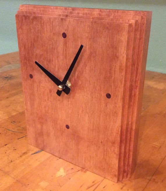 Handmade wooden mantle clock by PlumbtreeDesign on Etsy